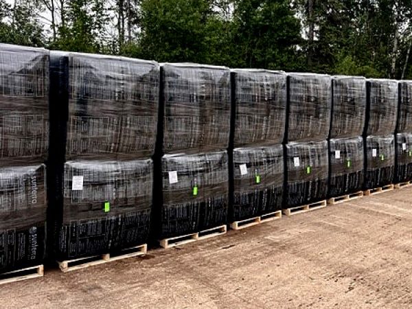 Image of bales of peat moss.